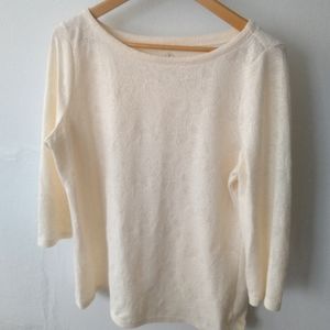 Cream paisley blouse